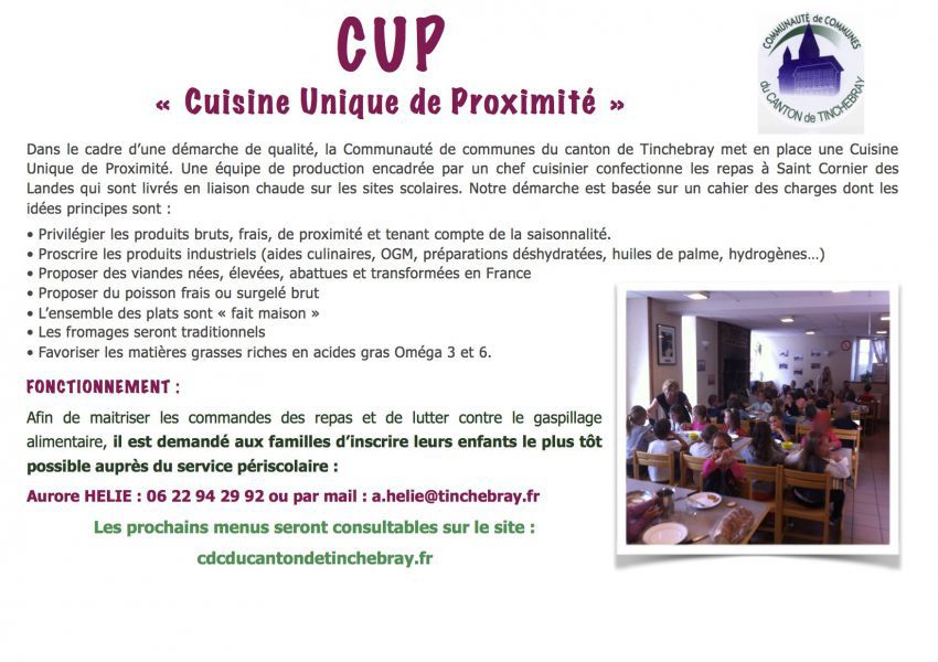 PRESENTATION DE LA CUP